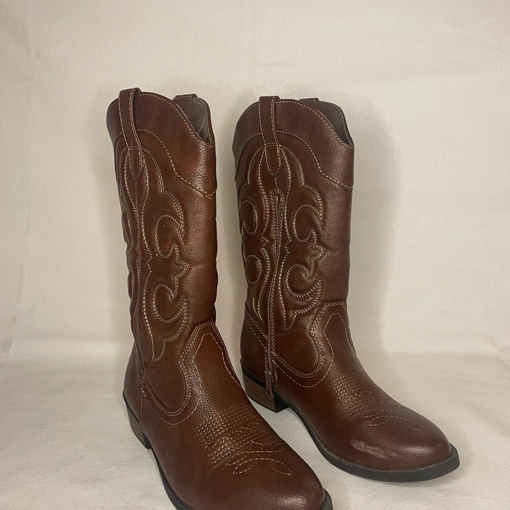 Brown Western Leather Boots